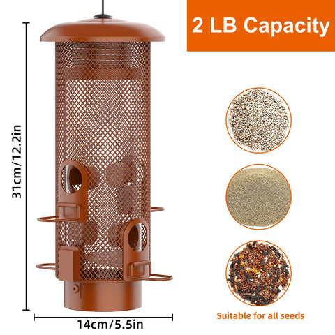 WeeFeetc squirrel-deterrence design reduces seed theft and waste.