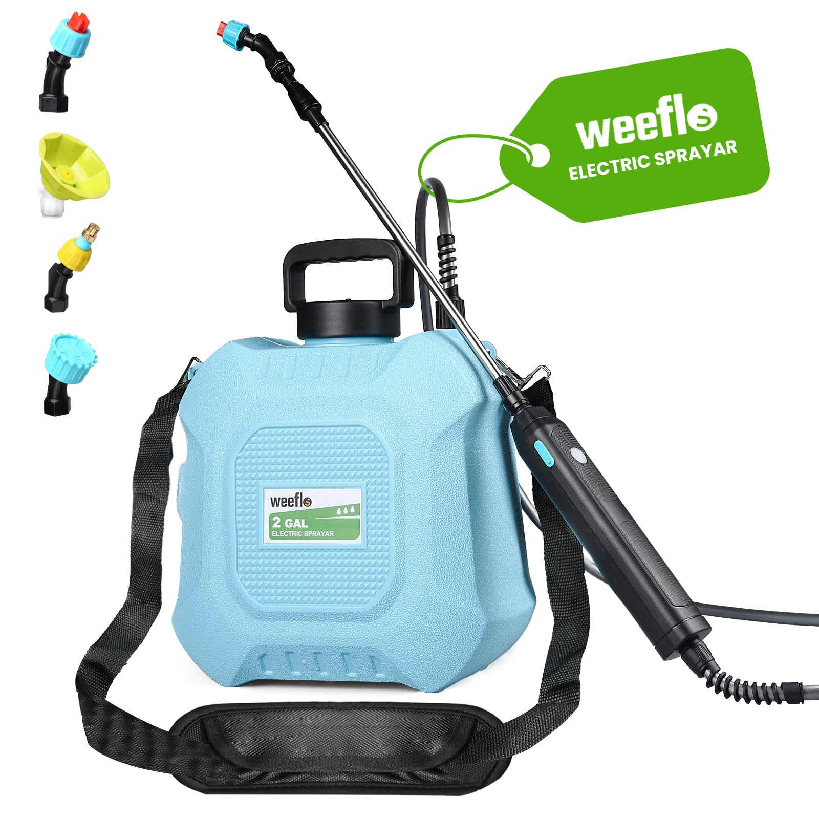 Weeflos compact 2-gallon capacity balancing storage and portability.