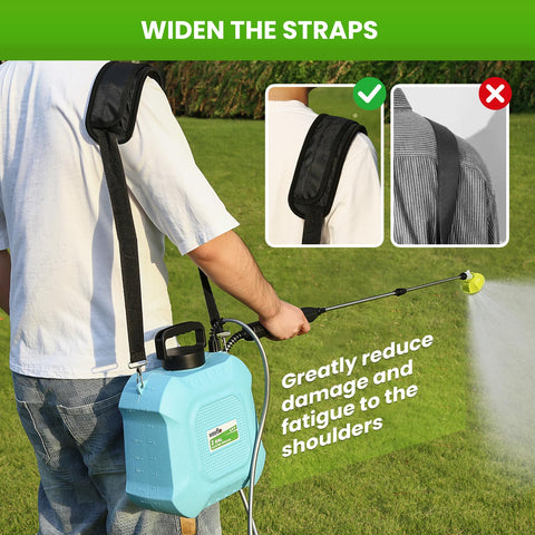 Weeflos wide shoulder strap reduces fatigue during use.