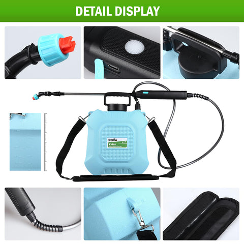 Weeflos versatile sprayer suitable for lawn, garden, and home tasks.