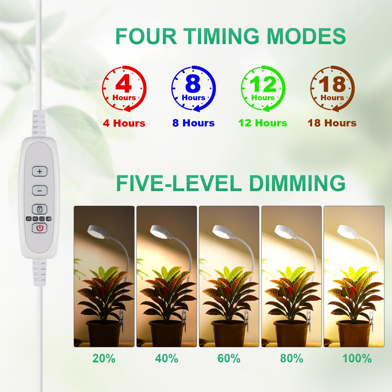 WeeLeeGoo auto timer supports 4/8/12/18 hour cycles