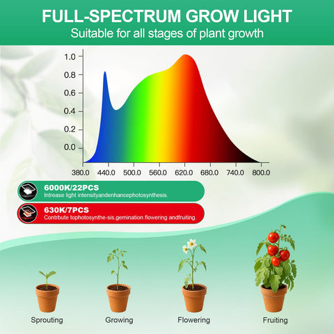 WeeLeeGoo compact clip provides stable illumination for small plants