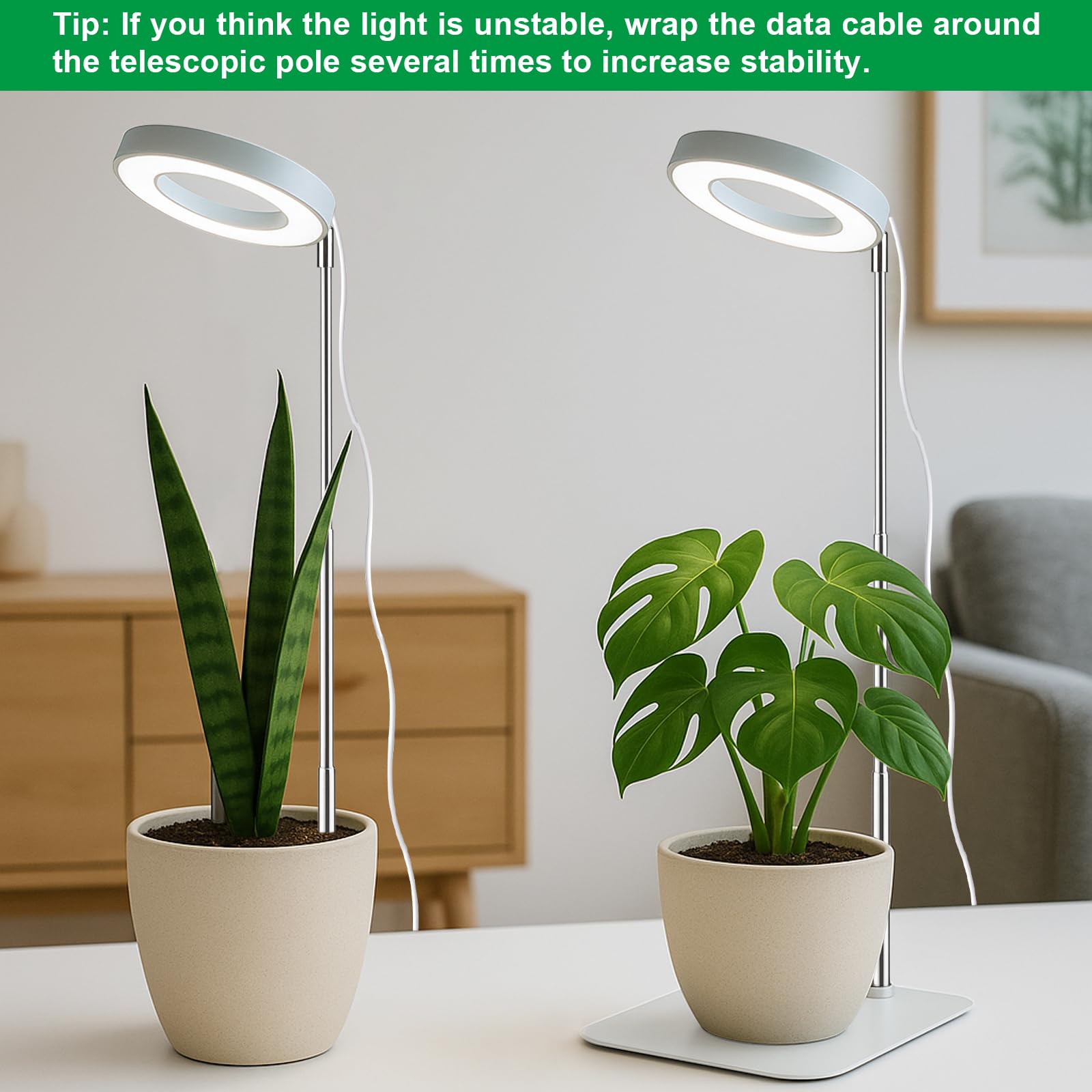 WeeLeeGoo detachable base stand for flexible mounting.