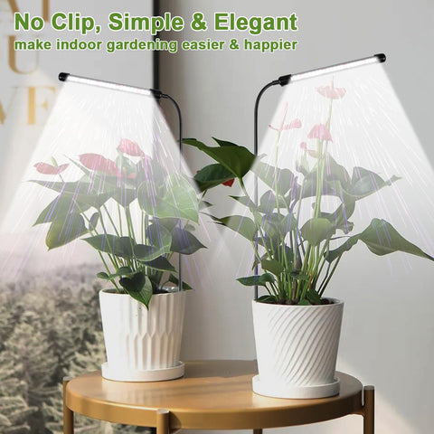 WeeLeeGoo Grow Light gooseneck assembly enables precise positioning for healthy seedlings