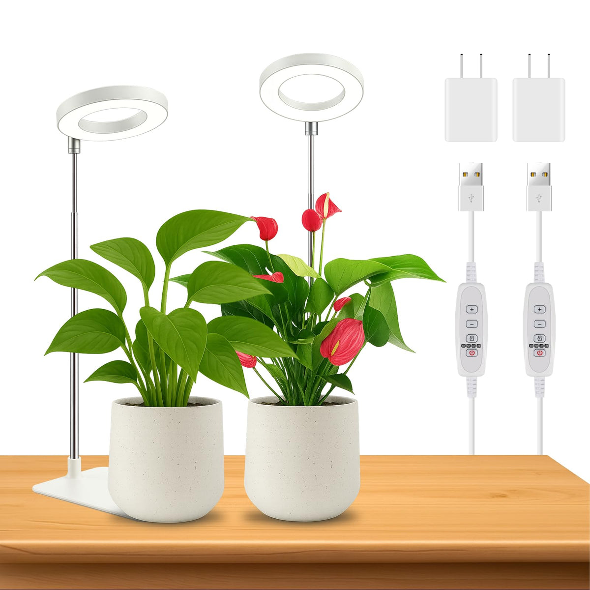 WeeLeeGoo grow light base assembly for a stable indoor setup.