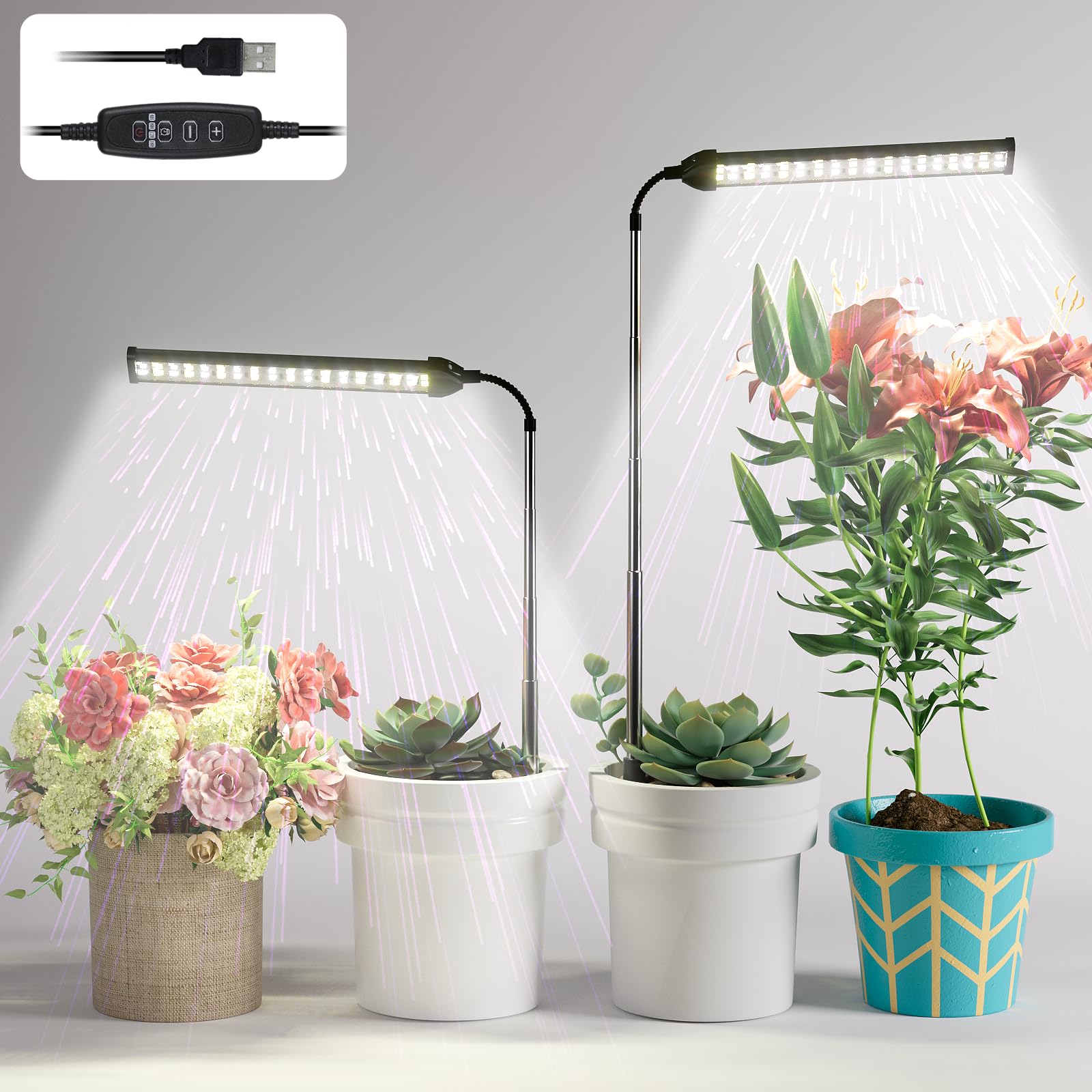 WeeLeeGoo LED Grow Light brightness control tailors intensity.