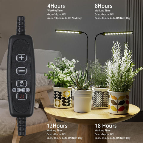 WeeLeeGoo LED Grow Light gooseneck adjustable directs light precisely.