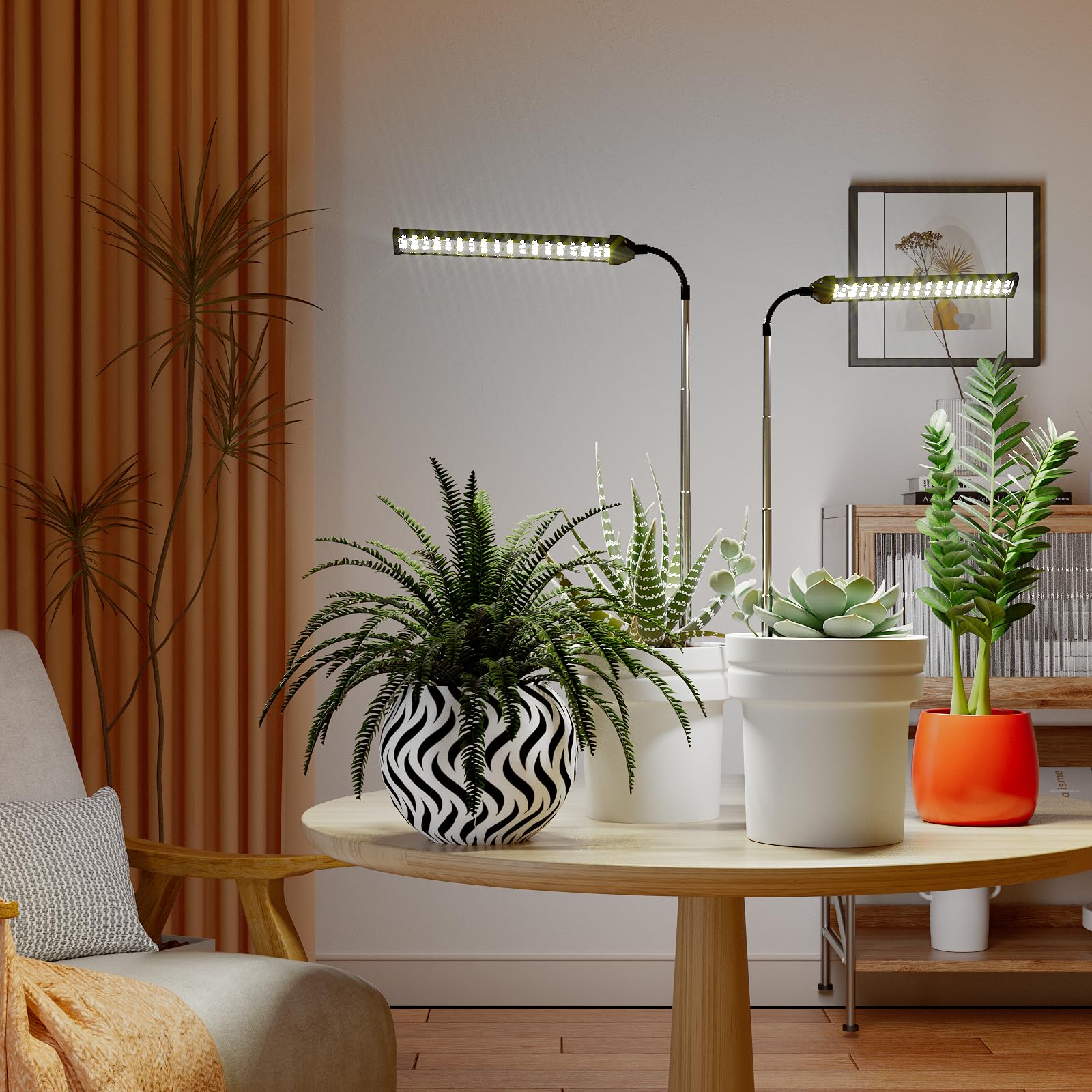 WeeLeeGoo LED Grow Light gooseneck assembly for flexible placement.