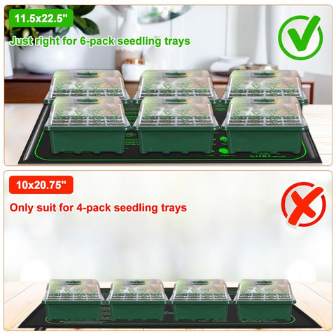 WeeLeeGoo seedling heat mat with humidity dome supports dew and healthy growth