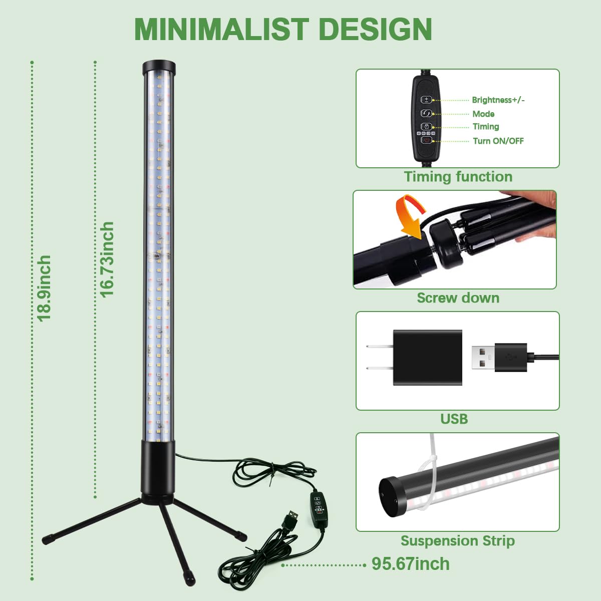 WeeLeeGoo T10 three modes and ten brightness levels for customizable indoor lighting