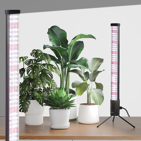 WeeLeeGoo T10 vertical grow light shows full-spectrum beads for healthy indoor plant growth