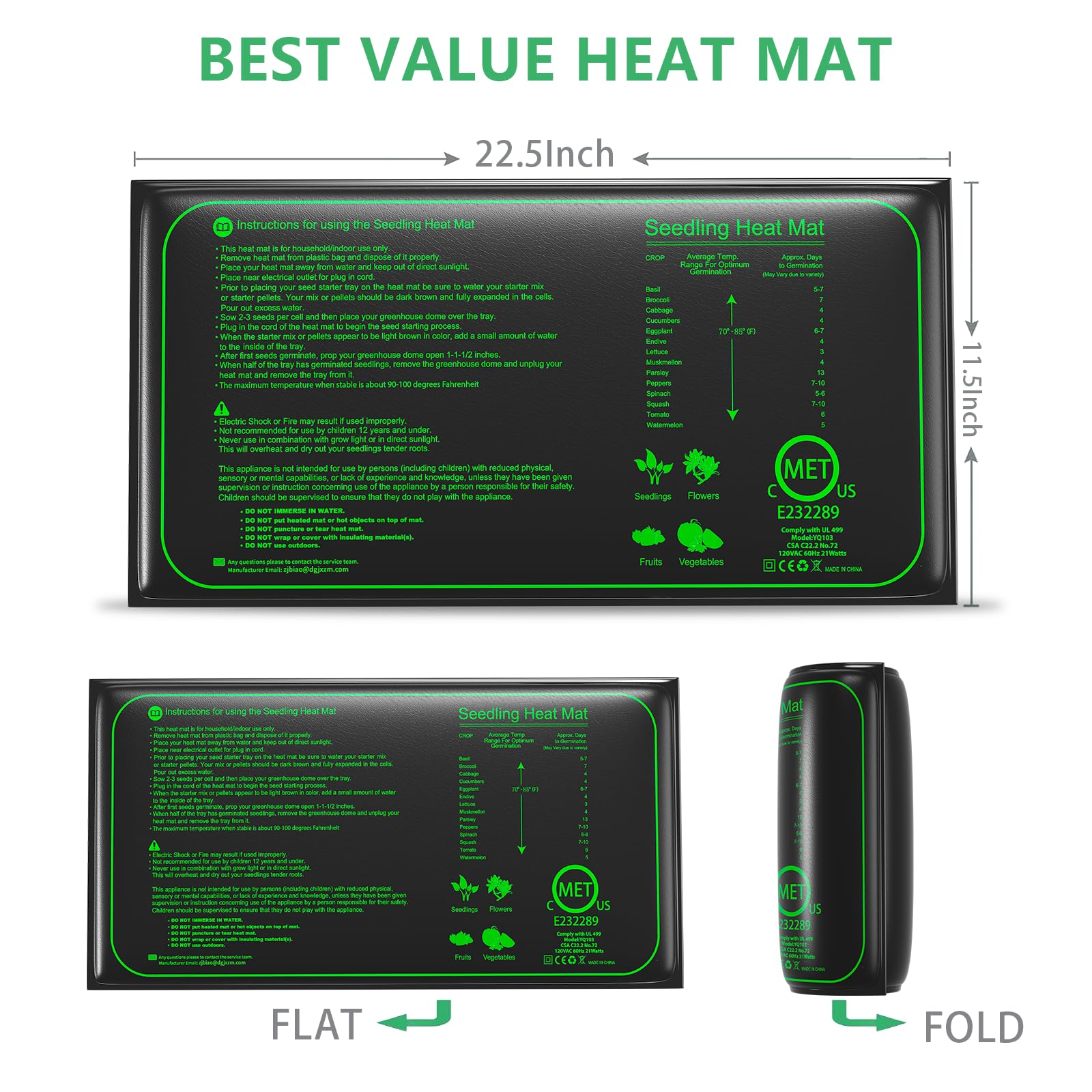 WeeLeeGoo uniform heating promotes steady germination across seedling trays.