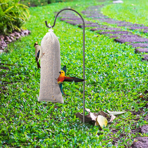 Weewooday birds eating through the sock emphasizes natural feeding behavior.