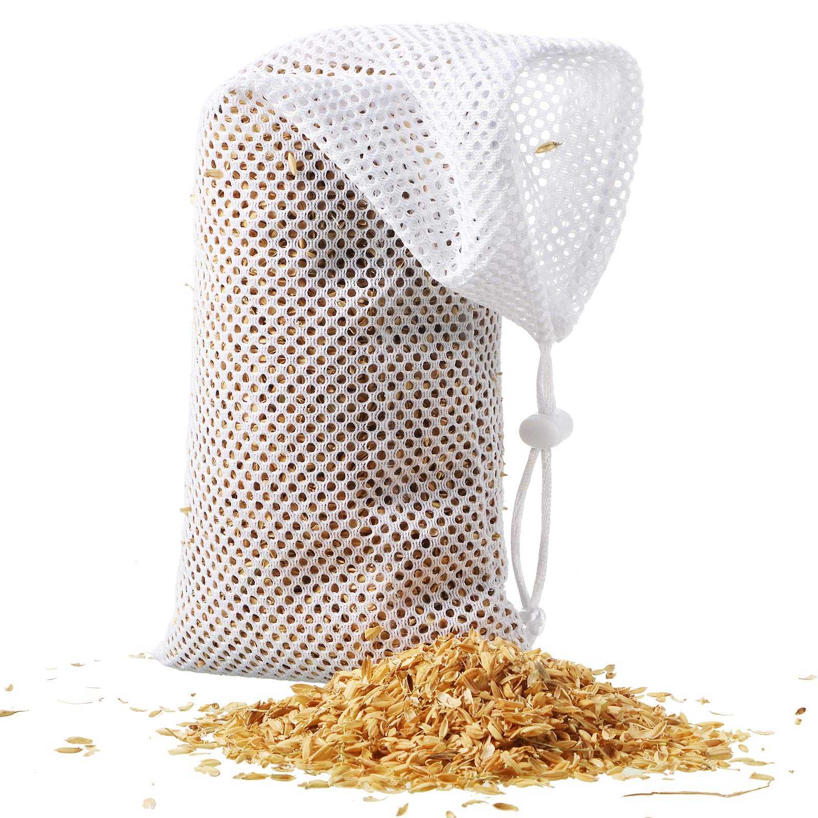 Weewooday instant seed sack hanging setup shows quick securing lock for outdoor use.