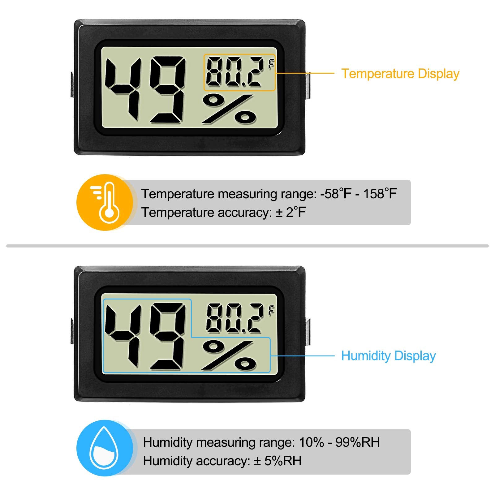Weewooday stainless-steel-probe provides precise readings in incubators, greenhouses, and more.