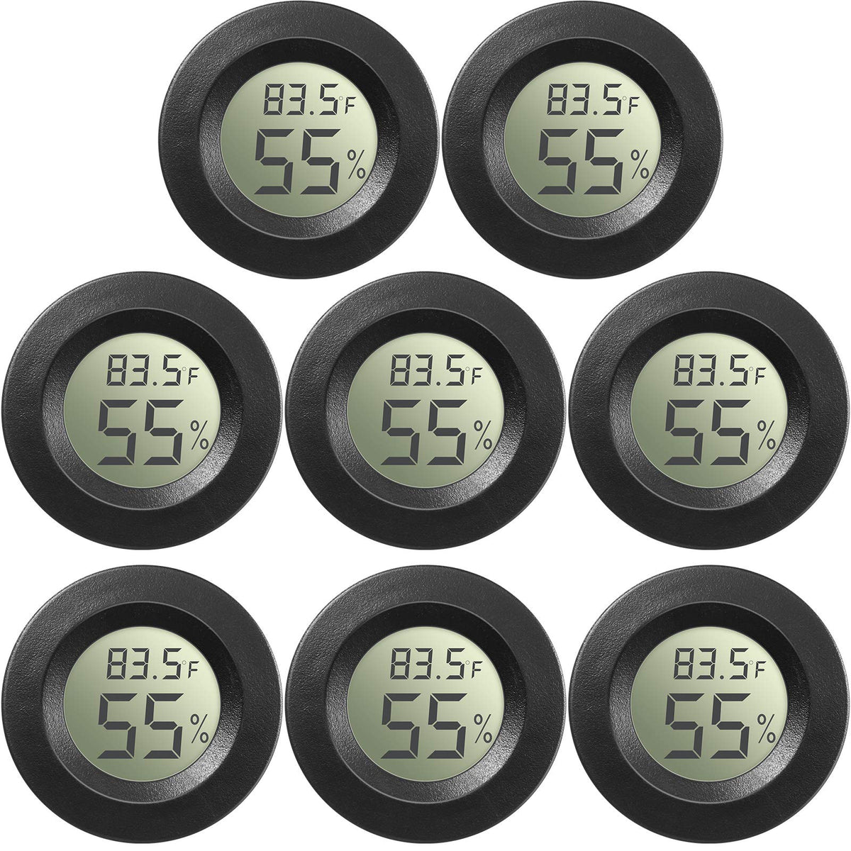 Weewooday mini hygrometer display shows temperature and humidity for indoor outdoor use.