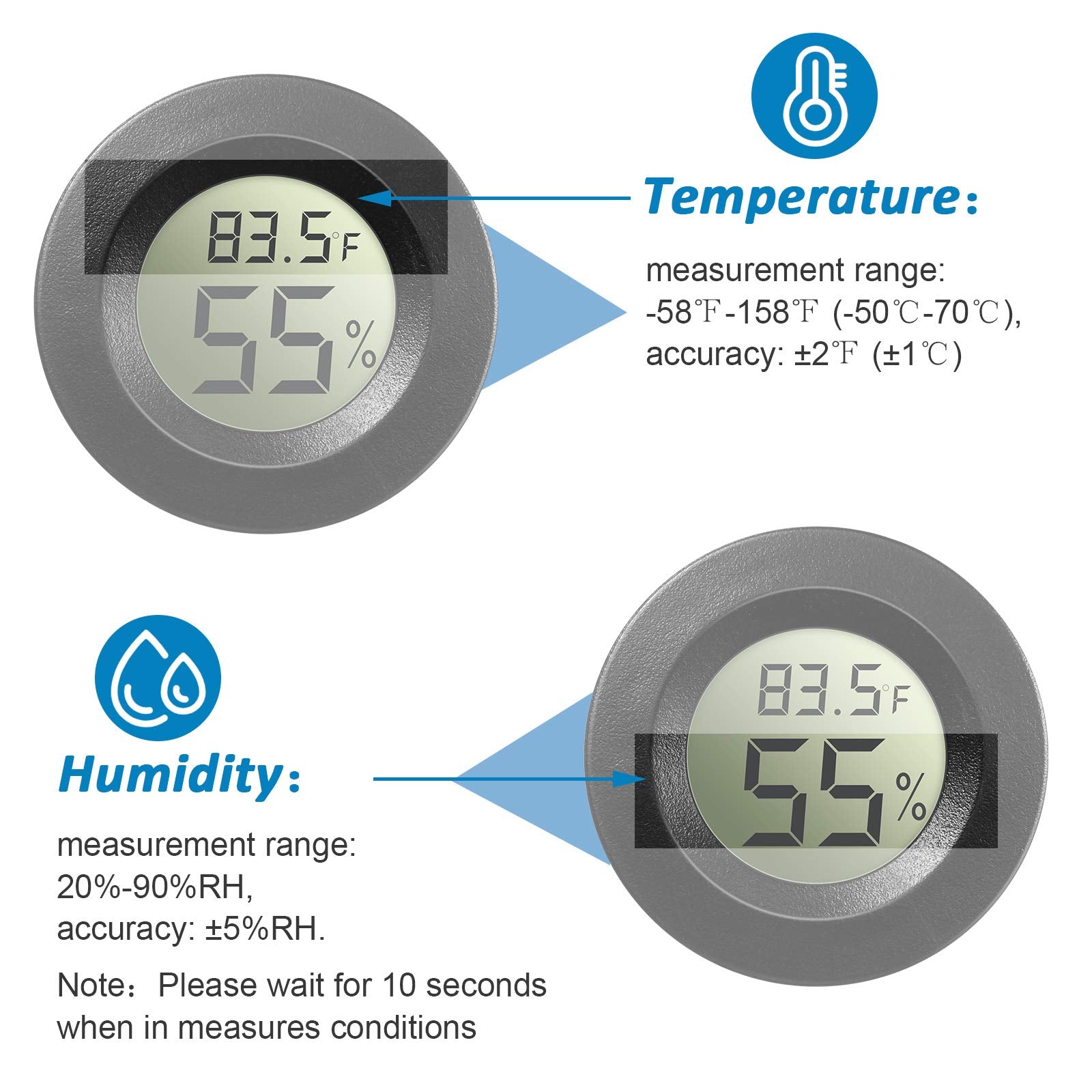 Weewooday eight-pack packaging image highlighting compact portable gauges.