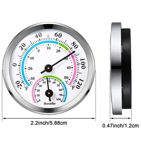 Weewooday mini thermometer-hygrometer 2in1 dial for quick readings on walls or desks.