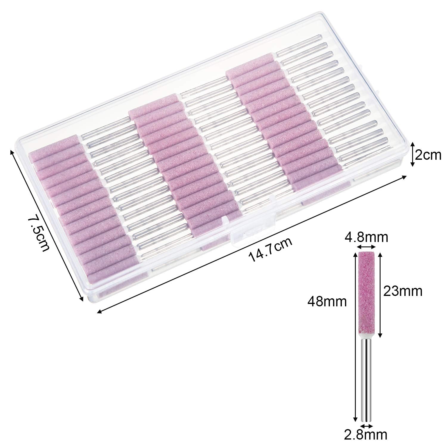 Weewooday pink grinding head 3/16 inch for precise deburring
