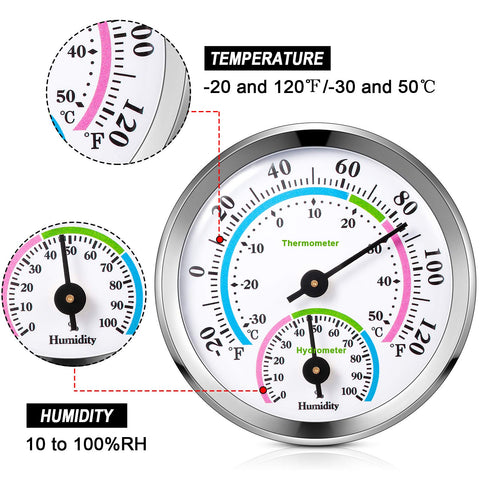 Weewooday silver wall-mount thermometer with clear dial for easy climate monitoring.