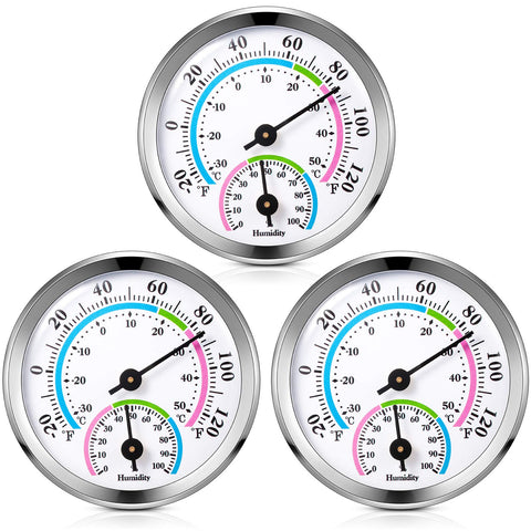 Weewooday 2in1 thermometer-hygrometer pack shows quick temperature and humidity readings for home use.