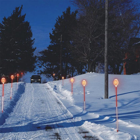 WeFaith markers ideal for snow plow zones, mailboxes, and lawn boundaries.