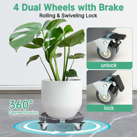 WEIBIDA 440lbs capacity supports heavy barrels and large planters