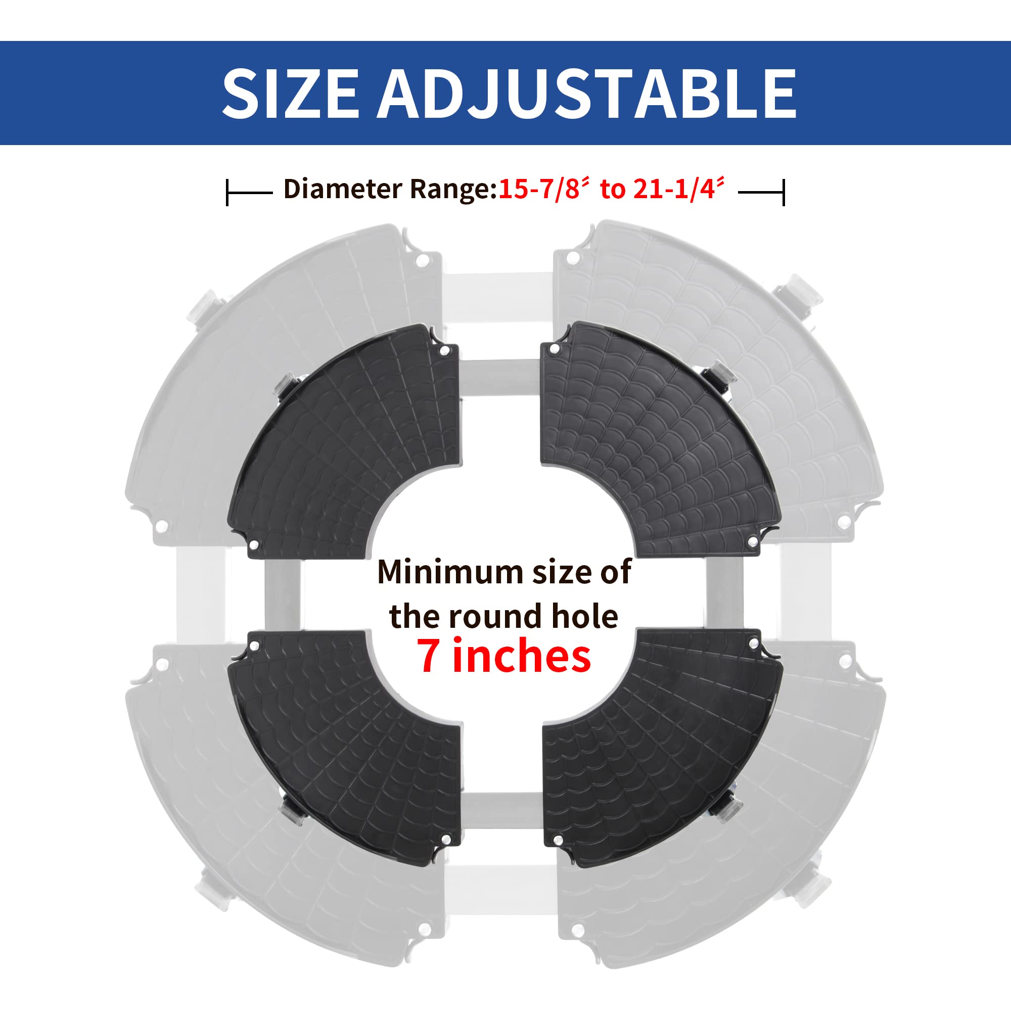 WEIBIDA heavy-duty ABS and stainless steel construction durable outdoors.