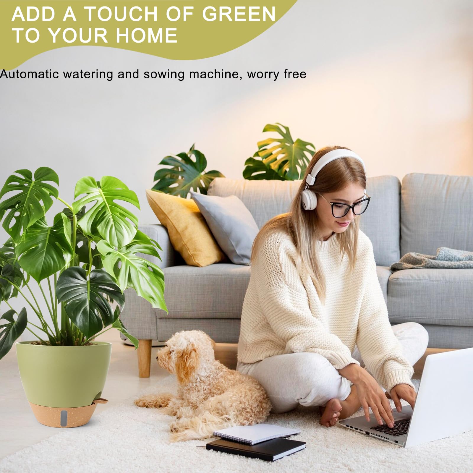 WEICHENGXING pot with detachable watering device simplifies plant care
