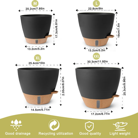 Weichengxing 10-inch basin pot with water window for easy monitoring.