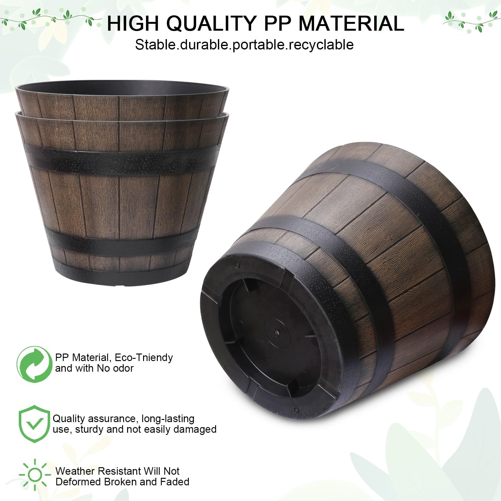 WEICHENGXING rustic wine-barrel design enhances garden aesthetics and curb appeal