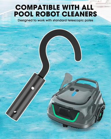 Compact WEIGUZC stainless hook ready for poolside storage.