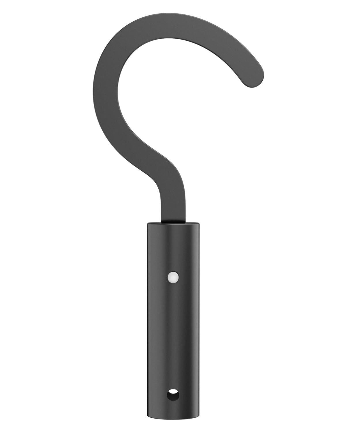 WEIGUZC stainless steel hook mounted on a pool pole for easy robot retrieval.