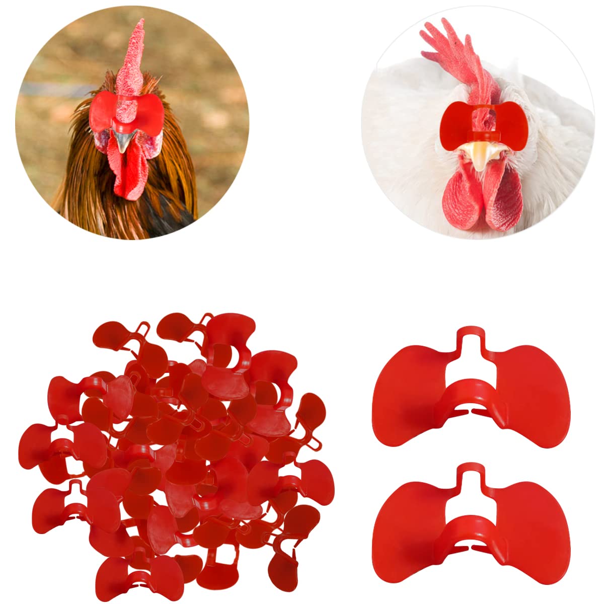Weilan pinless peepers for chicken blinds front view with red lenses for calmer flock dynamics