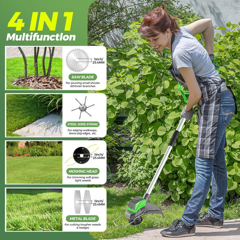 WEILISEN dual 4500mAh batteries ensure uninterrupted yard work