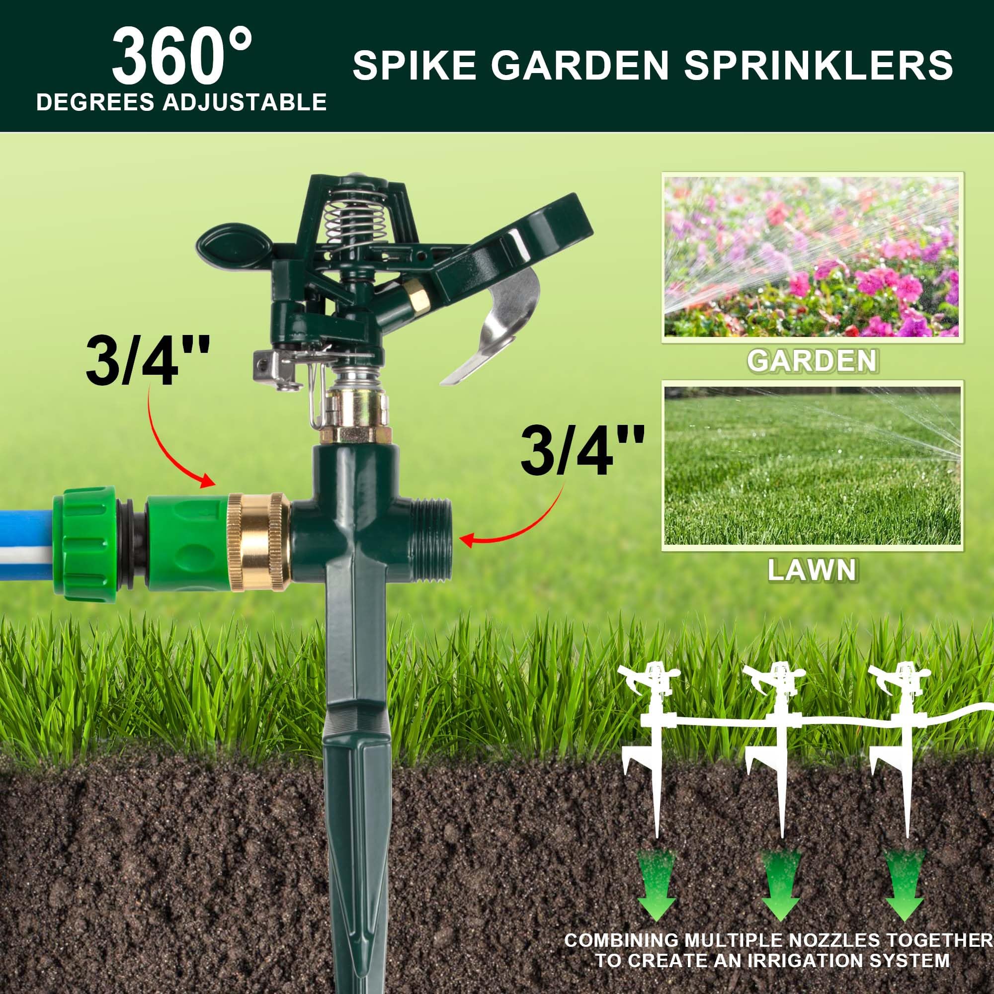 Weillsnow 360-degree capable unit provides broad yard irrigation around fixtures