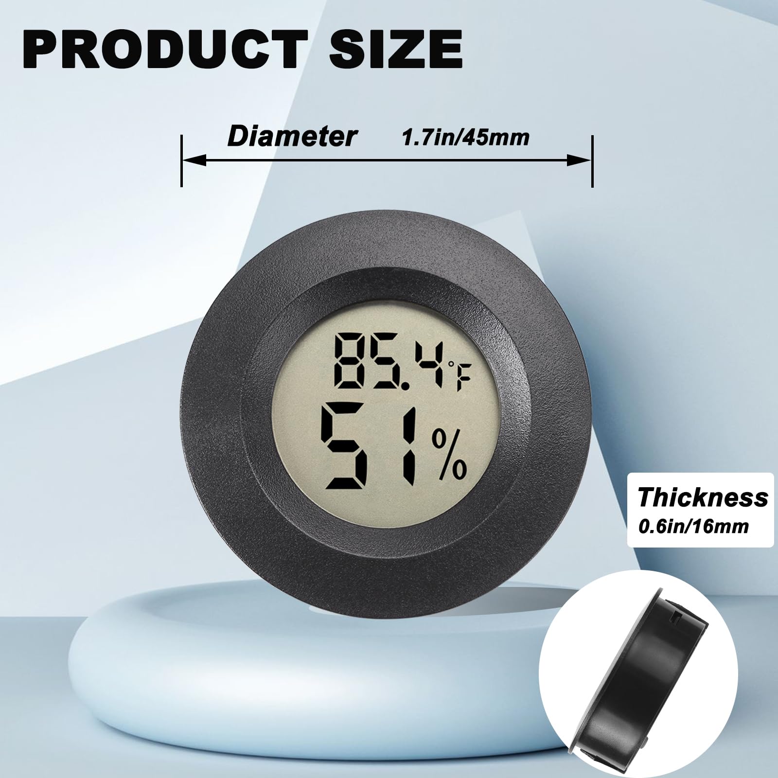 WEIMELTOY dual-purpose meter shows temperature and humidity for precise monitoring.