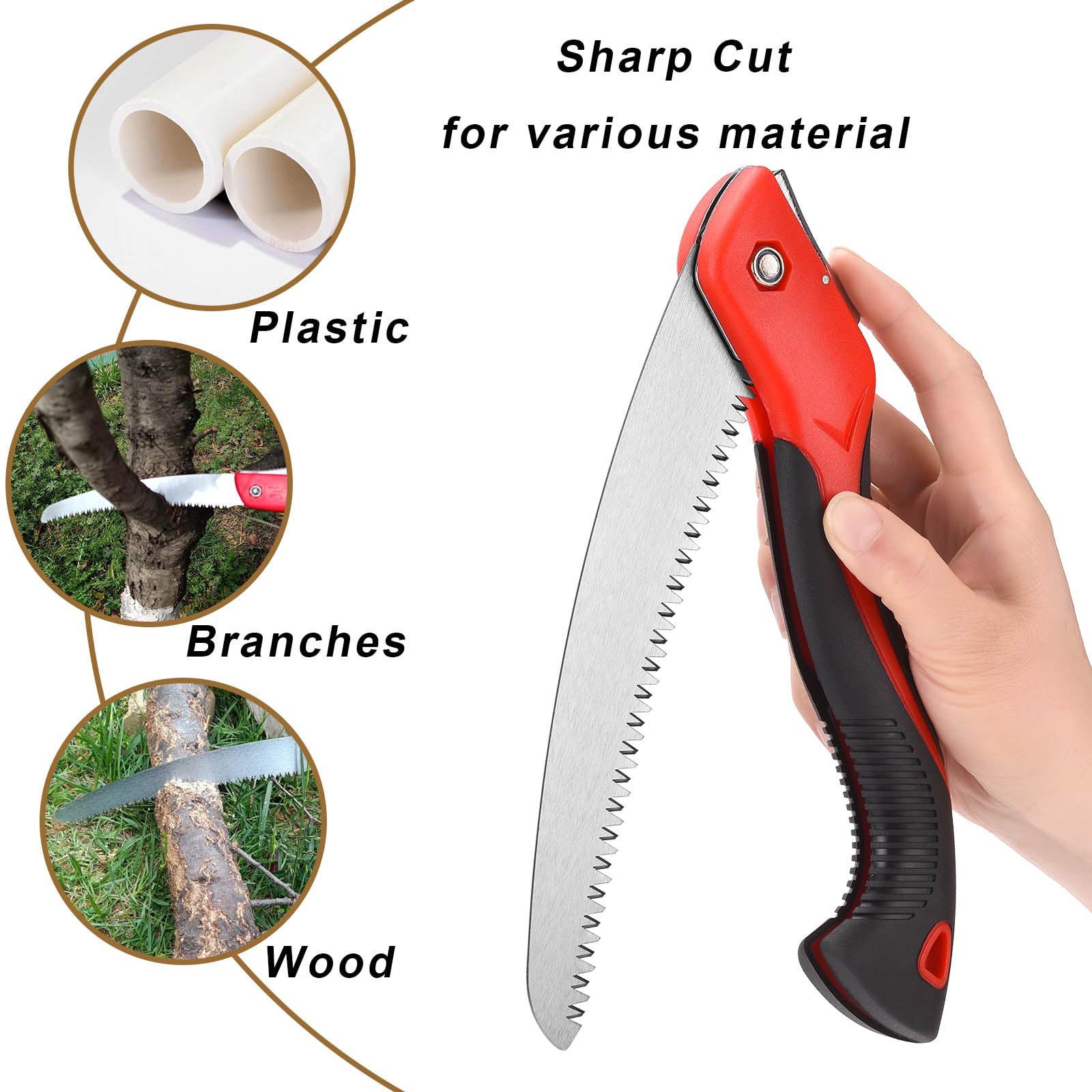 WEIMELTOY soft rubber handle offers comfortable, non-slip grip for extended pruning.