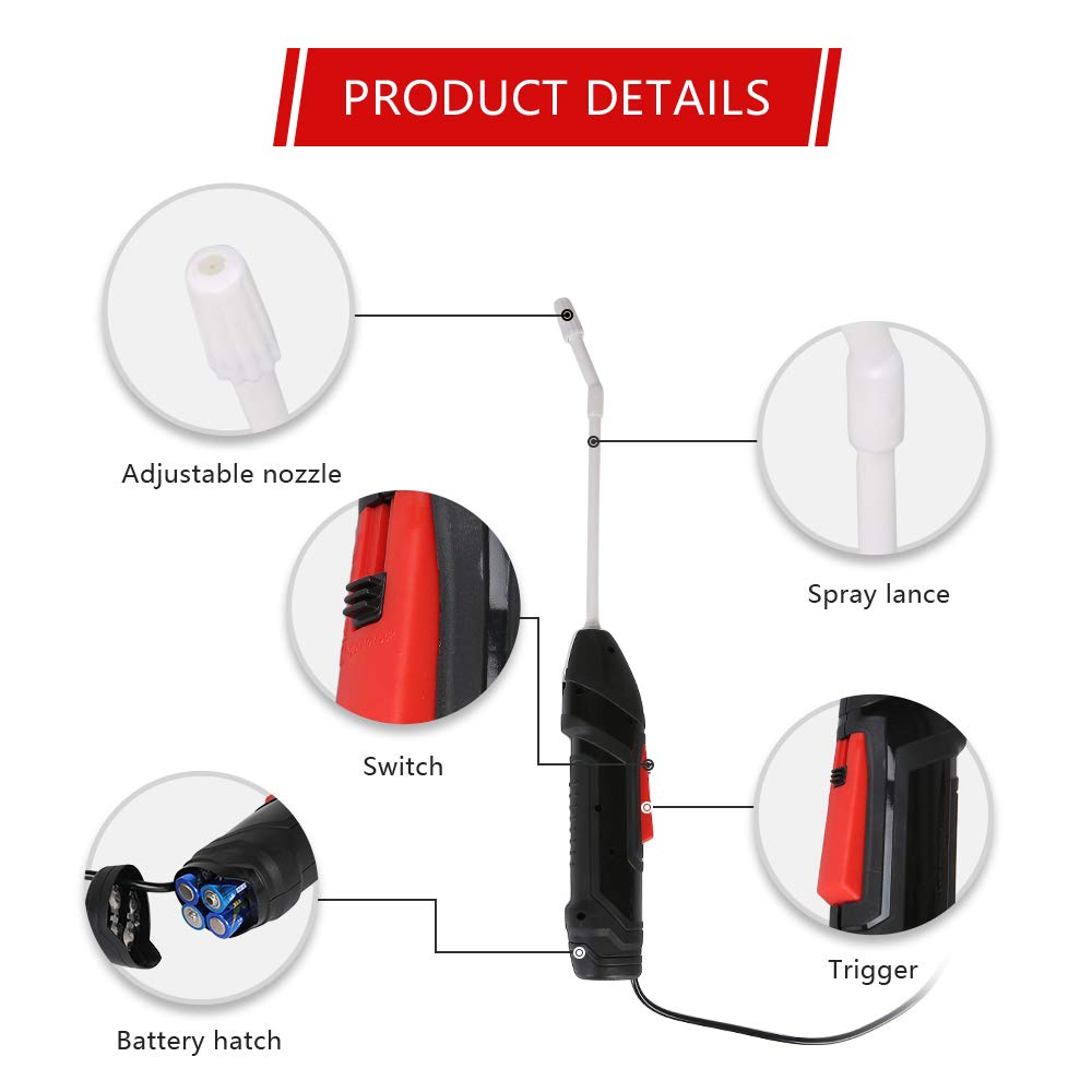 Weirran compact handheld sprayer with ergonomic handle for comfortable extended use.