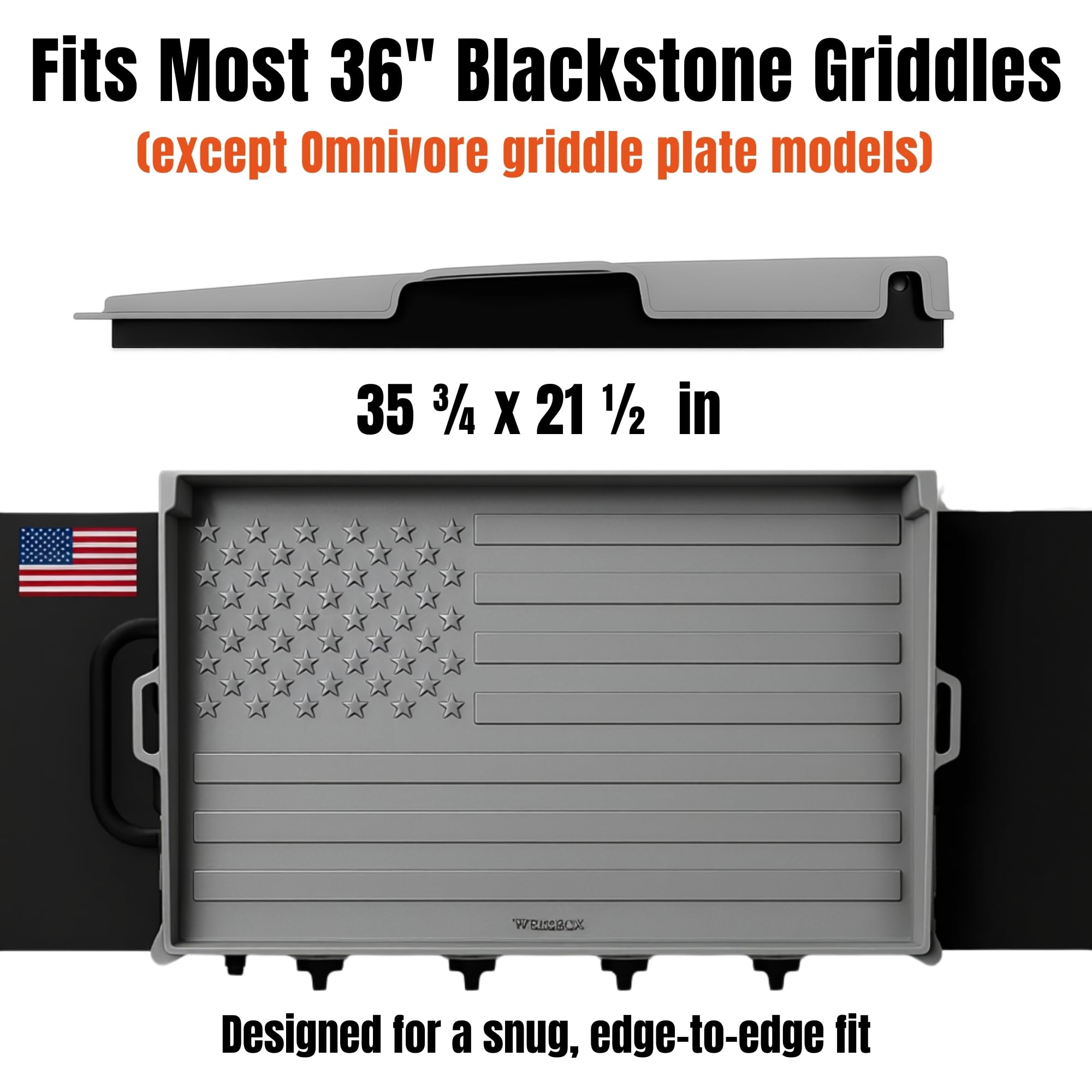 WEISSBOX embossed American flag design adds grip and bold style.