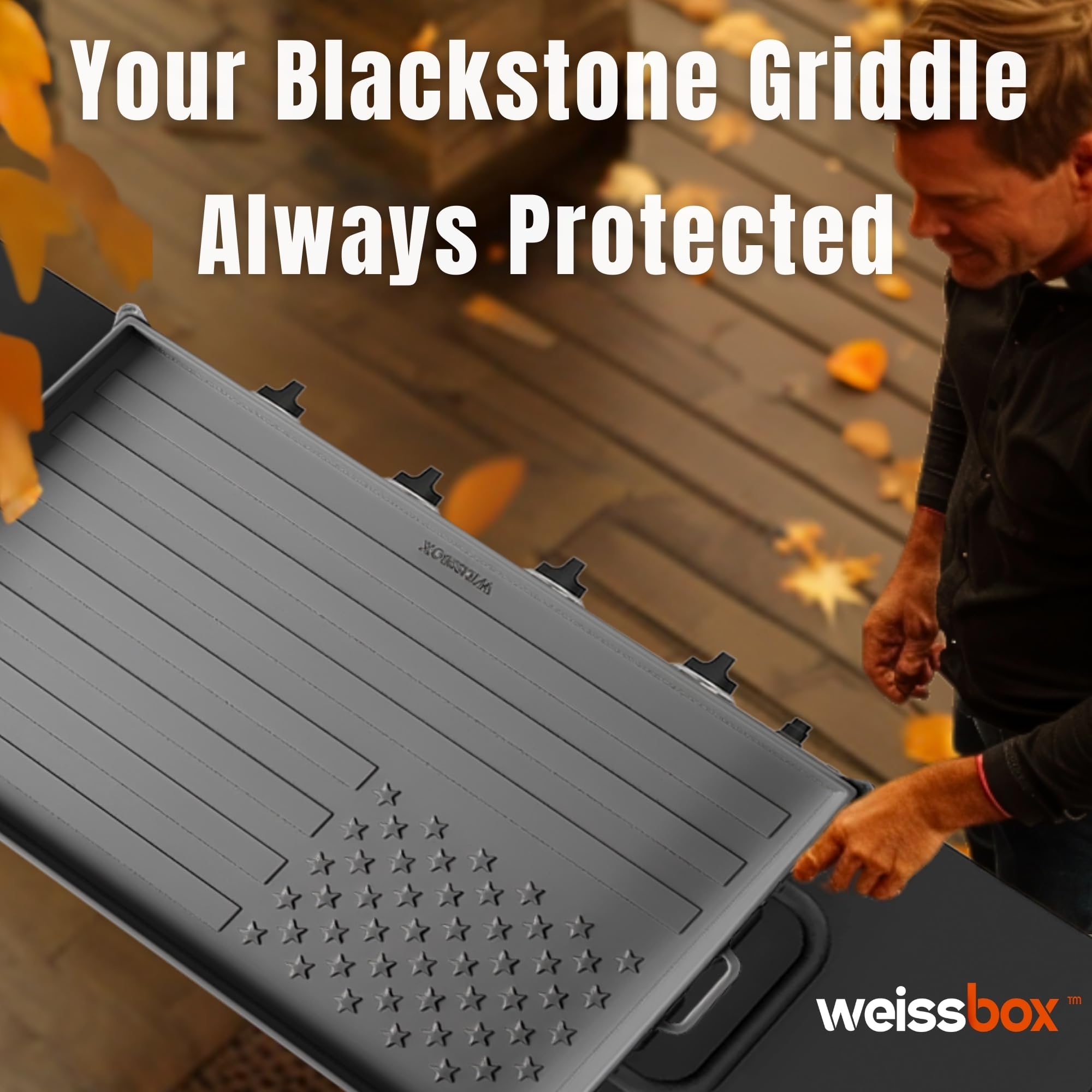 WEISSBOX flexible handles and corner tabs simplify placement.