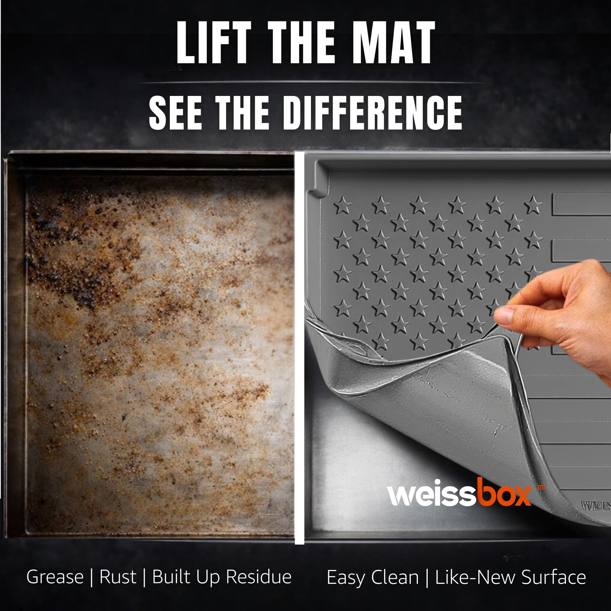 WEISSBOX weather-resistant silicone pad shields from rain, dust, and pests.