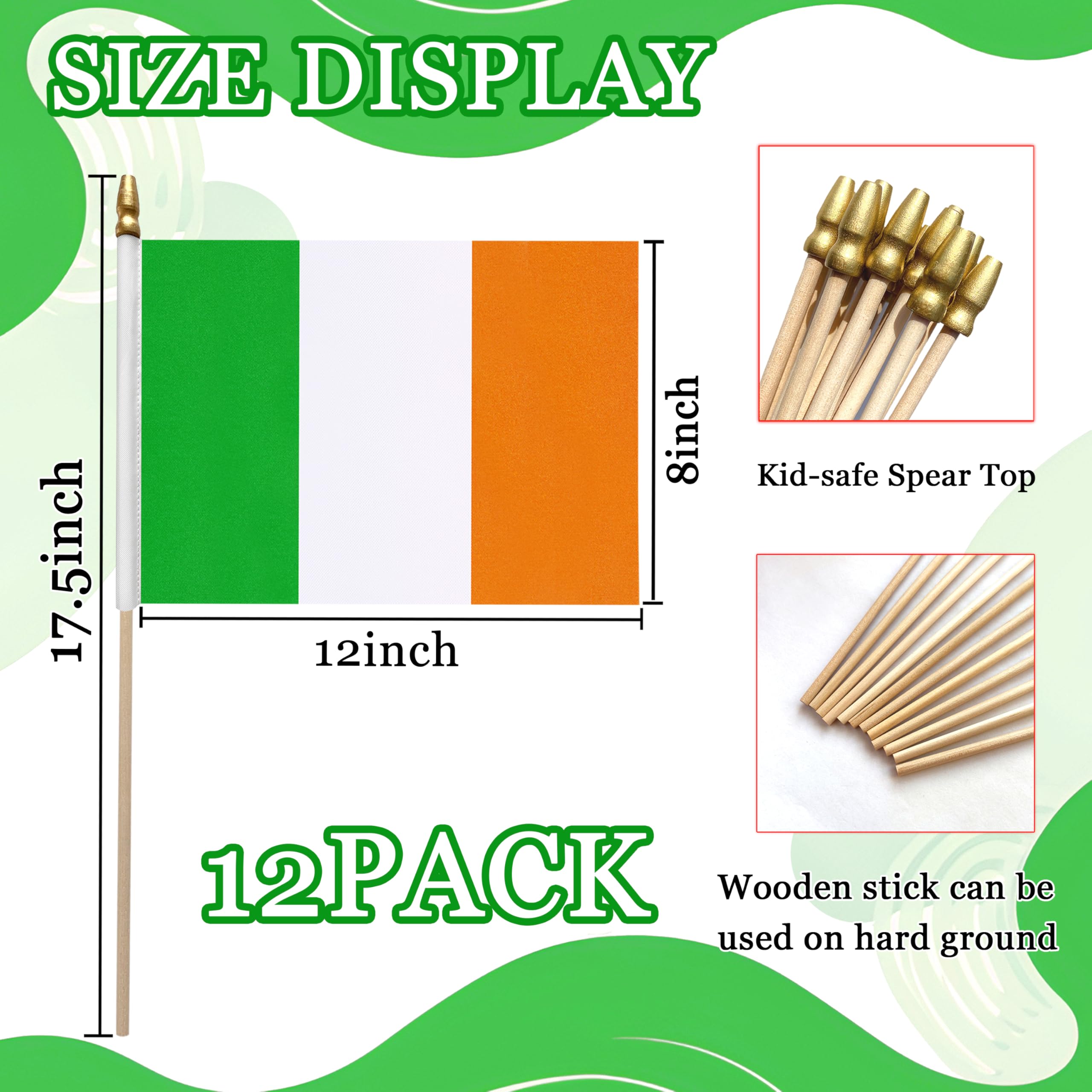 WEITBF mini handheld flag on stick ideal for waving at gatherings