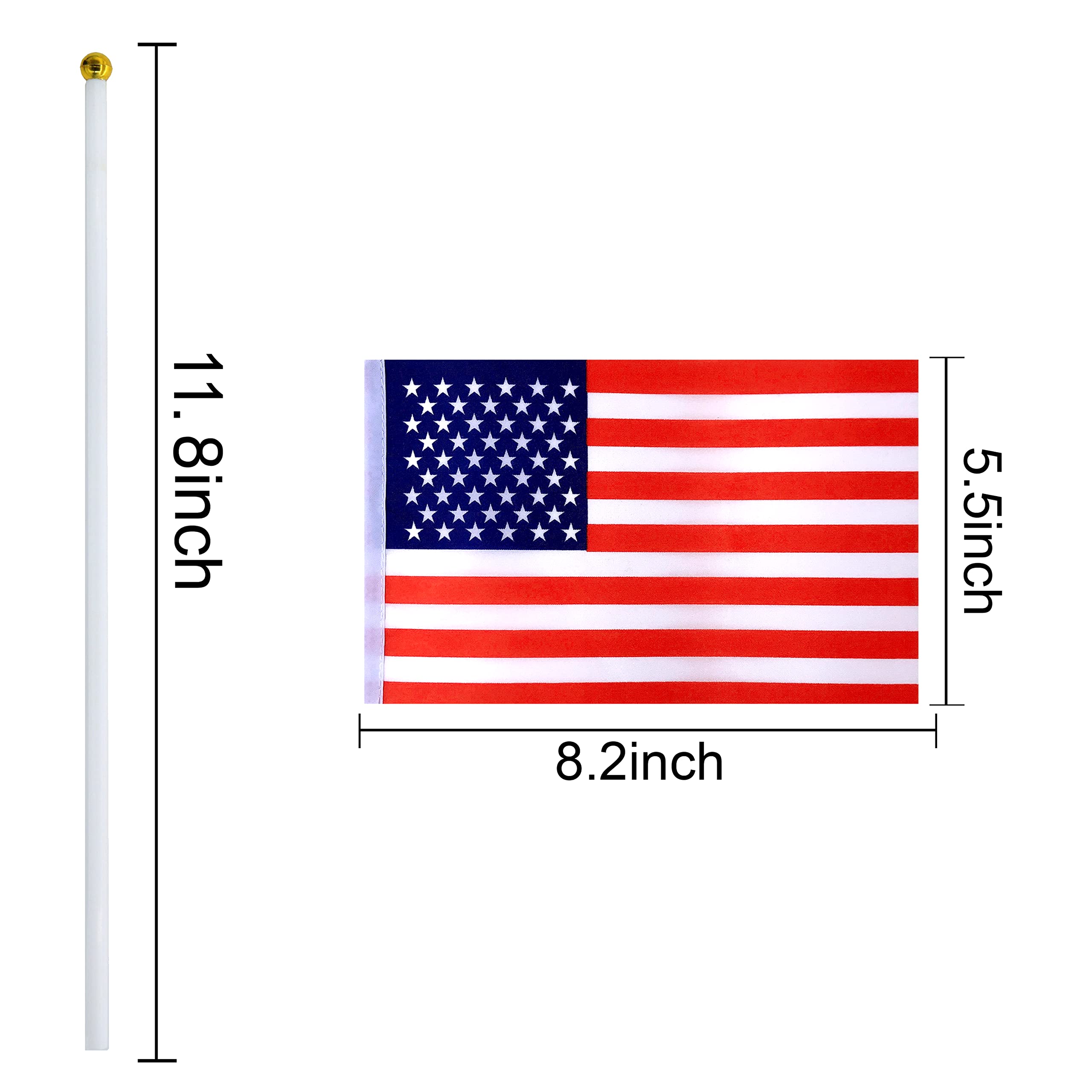 WEITBF mini handheld flags with sticks for events and celebrations