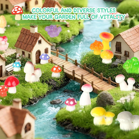 WEIZEW lifelike resin mushrooms add charm to displays and terrariums