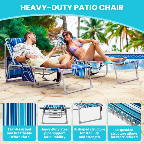 WEJOY chair includes shoulder straps for easy carrying to beach or campsite.