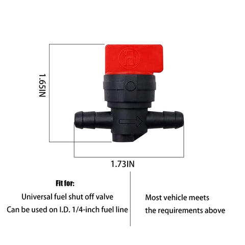 Welandya 2-pack inline fuel cut-off valve with clamps ensures secure installation
