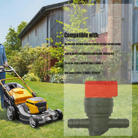 Welandya valve in use on lawn mower improves fuel shut-off convenience