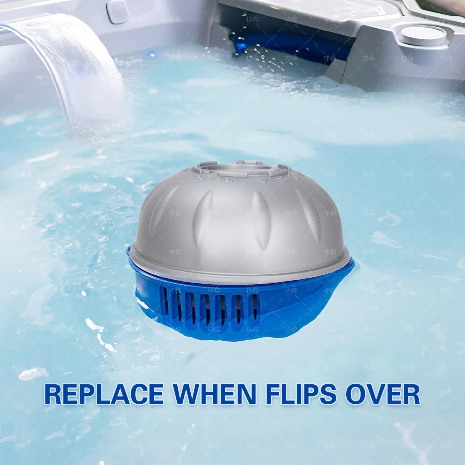 Welliboom hot tub cartridge designed to last 3–4 weeks between changes.