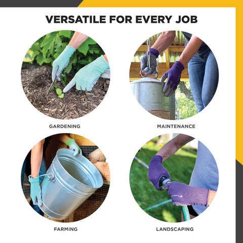 Wells Lamont elastic wrist design keeps dirt out during digging.